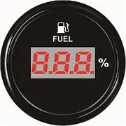 2" 52mm Digital Fuel Level Gauge Meter Waterproof Stainless Steel 0~5V Signal Fuel Gauge for Car Truck Boat 9~32V Voltmeter(BN)