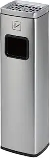 Outdoor Standing Ashtray Smoking Area Ash Columns Lobby Stairway Extinguisher Vertical Stainless Steel Cigarette Butt Collection Trash Cans Ashtray Outdoor/Ash Tray(Silver)