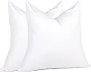 puredown 95% Feather 5% Down Square Pillow Insert-Pack of 2 (22x22)