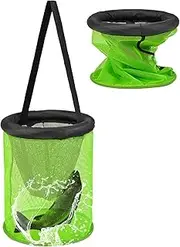 Crab Basket,Folding Live Lure Storage Cage - Portable Floating Mesh Basket Net for Crayfish Catfish Lures Storage Clamming Crabbing Fly Fishing