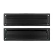 Deltana MS212U19 13.12 in. Mail Slot with Interior Flap- Black - Solid