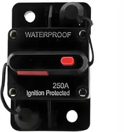Anhoer Circuit Breaker with Manual Reset 12V-48V DC Waterproof Circuit Breaker Fuse Holder Inverter 50-250A for Solar Power Marine Boat Car Motor (250A)
