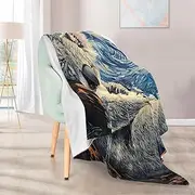 AIXIWAWA Painting Koala Throw Blanket for Couch, Warm Soft 50×60 inch Lightweight Fleece Decorative Blankets for Bed Sofa All Season