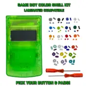 Nintendo Game Boy Color GBC LAMINATED READY Housing CLEAR GREEN Shell Kit