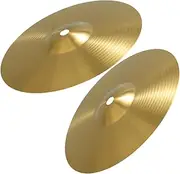 2pcs Brass Splash Cymbals for Drum Set Lightweight Jazz Drum Accessories Sound Percussion Instrument for Beginners and Professionals
