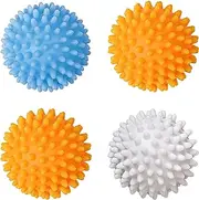 Bienstylife Reusable Laundry Dryer Balls Plastic Fabric Softener Dryer Balls Eco Friendly Alternatives Soften and Fluff Laundry Wrinkle Release… (Golden State)