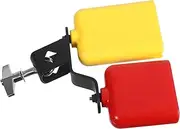 VICASKY Plastic Jam Block Bicolor Sambago Bell Dual Mounted Latin Bell High Low Drum Set Accessories School Band Percussion