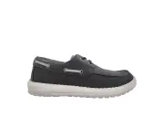 Woodlands Barney Mens Shoes Casual Boat Shoe style Denim Look Lace Up Light - Black Denim