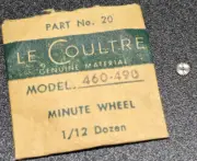 NOS Jaeger LeCoultre Minute Wheel Cal. 460-490 Part 20