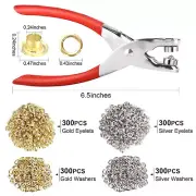 1203PCS Grommet Eyelet Pliers Tool Kit, 1/4 Inch Fabric Leather Hole Eyelets Gro