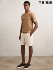 Reiss Stone Barber Textured Drawstring Shorts (H49062) | $135