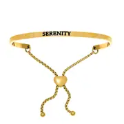 Intuitions Stainless Steel SERENITY Diamond Accent Adjustable Bracelet