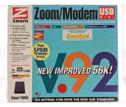 Zoom 3090-00-00 V.92 / V.44 USB External Controllerless Fax Modem - NEW/SEALED!