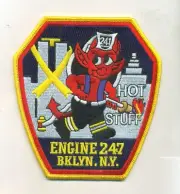 City of New York Fire Engine 247 Hot Stuff patch