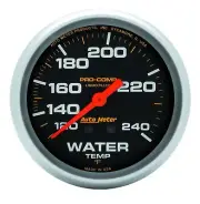 Auto Meter 5433 Pro-Comp Water Temperature Gauge 2 5/8" Full Sweep Liquid Filled