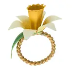 Juliska Meadow Walk Daffodil Napkin Rings, Set of 4