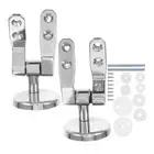 1 Set of Zinc Alloy Toilet Seat Lid Hinges Replacements Soft Closing Toilet Lid