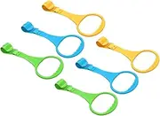 CRILSTYLEO 6-Pack Baby Pull up Rings for Crib Toddler Arm Strength Trainer Safe No-Detachable Design for Nursery Balance Stability