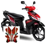 山葉 MERAH HITAM YAMAHA MIO M3 125 FI 2024 摩托車條紋貼紙黑紅