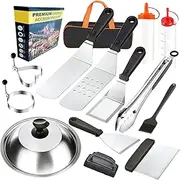 Barbecue Set,Barbecue Grill Tool Kit | Heavy-Duty Stainless Steel 14X/Set Portable Cooking Tools for Camping Cooking Patio Garden Shrimp Meat Vegetable Skewering