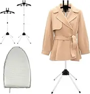 Iron Steam Stand Set with Hand-held Ironing Board Heavy-Duty Handheld Garment Steamer Rack High Adjustable Standing Ironing Machine Hanger Garment Hanger for Steaming Clothes