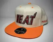 Mitchell & Ness Dynasty Size 8 Hat/Cap NBA Miami Heat Can't Jump Off White