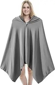 [HAMIL] Sun Protection Cloak,Portable Quick Dry Hooded Cloak - Cooling Shawl Cape for Mountaineering Outdoor Sports, Dress Coat for Women and Men, Cooling Shawl