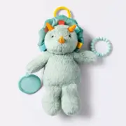 Baby Soft Plush Dinosaur Kids Carseat Toy - Cloud Island Interactive Triceratops