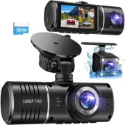 Dash Cam Front and Rear Inside, 3 Channel Dash Camera for Cars, 1080P Car Dash
