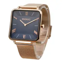 在飛比找momo購物網優惠-【MANGO】時尚方型超薄腕錶-MA6750L-55R(寶藍