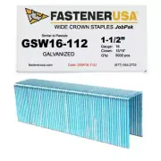 1-1/2" LEG x 15/16" CROWN 16GA GALV GSW-16 STAPLES 5,000ct | GSW16-112J