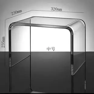 【熱賣下殺價】透明塑料亞克力換鞋小凳子浴室北歐簡約輕奢平板矮凳家用椅【小凳子】