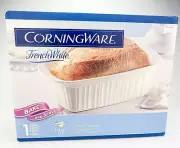 Corningware French White 1.75 Qt Loaf Bread Pan Baking Dish Bake Serve Stoneware