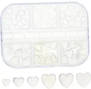 MERRYHAPY Resin Heart Nail Charms Assorted Transparent Love Shaped Embellishments for DIY Nail Art Decorations Durable Resin Material for Unique Manicure Designs