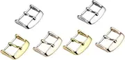 [ANDRESLAD] 6Pcs Ip Electroplate Watch Buckle Silver Gold Rose Gold Durable Clasp for Watch Bands Easy Installation Fit Adds