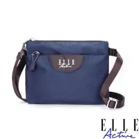 在飛比找ETMall東森購物網優惠-【ELLE Active】格紋系列-貼身側背包-藍色