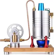 K006 Startable Steam Engine Model Engine Retro with Large Heating Boiler CNC Manufacturing Real Start Model