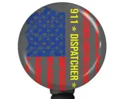 911 Dispatcher Badge Reel Law Enforcement Gift Emergency Operator ID Holder