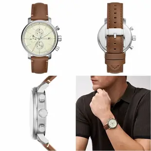 FOSSIL Rhett 文雅靛青三眼手錶 皮錶 男生手錶 中性錶【 Watch On-line Store 】