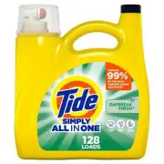 Tide Simply Liquid Laundry Detergent Daybreak Fresh 168 fl oz – 128 Loads Clean