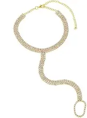 [Generic] Boho Tennis Ankle Bracelet Rhinestone Tennis Chain Toe Ring Anklet 3 Row Crystal Chain Anklet Diamond Cz Barefoot Sandals Foot Chain Beach Wedding Jewelry for Women