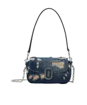 Marc Jacobs The Rip And Repair Denim Clover Shoulder Bag One size Multicolor