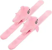 Milisten Shark Plush Wristband Slap Wristband Stuffed Animal for Animal Slap Bracelets Party Favors for Bands Slap Bracelets Bracelet Slap Band Pp Cotton Pink