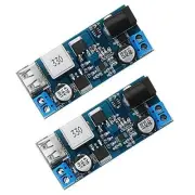 2pcs LM2596S 24V/12V to 5V/5A Power Module DC-DC Step-Down Power Supply with USB