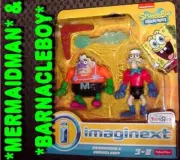 "MERMAIDMAN & BARNACLE BOY" SPONGEBOB IMAGINEXT 2014 *RETIRED* UNUSED & SEALED!