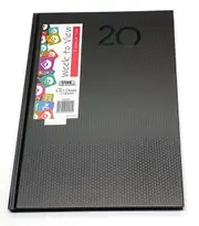 2025-2026 Financial Year Diary Everyday A4 Week to View Black Last Diary Company FEA47BK