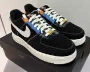 Nike Air Force 1 ‘07 LV8 Multi Material Black Blue DZ4855-001 Men's Size 8