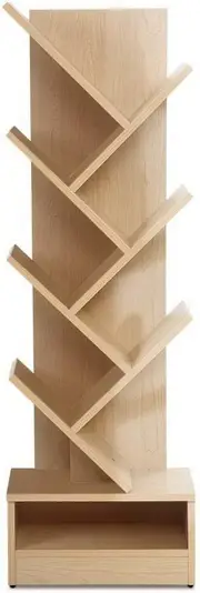 7 Tier Shelf Corner Wall Shelves Display Cabinet Bookcase Bookshelves Storage Rack Home Living Room Bedroom Office Furniture