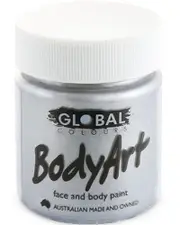 Silver Metallic Face and Body Paint Tub 45ml