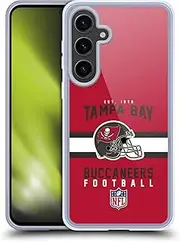 Head Case Designs Officially Licensed NFL Helmet Typography Tampa Bay Buccaneers Graphics Soft Gel Case Compatible with Samsung Galaxy S24+ 5G